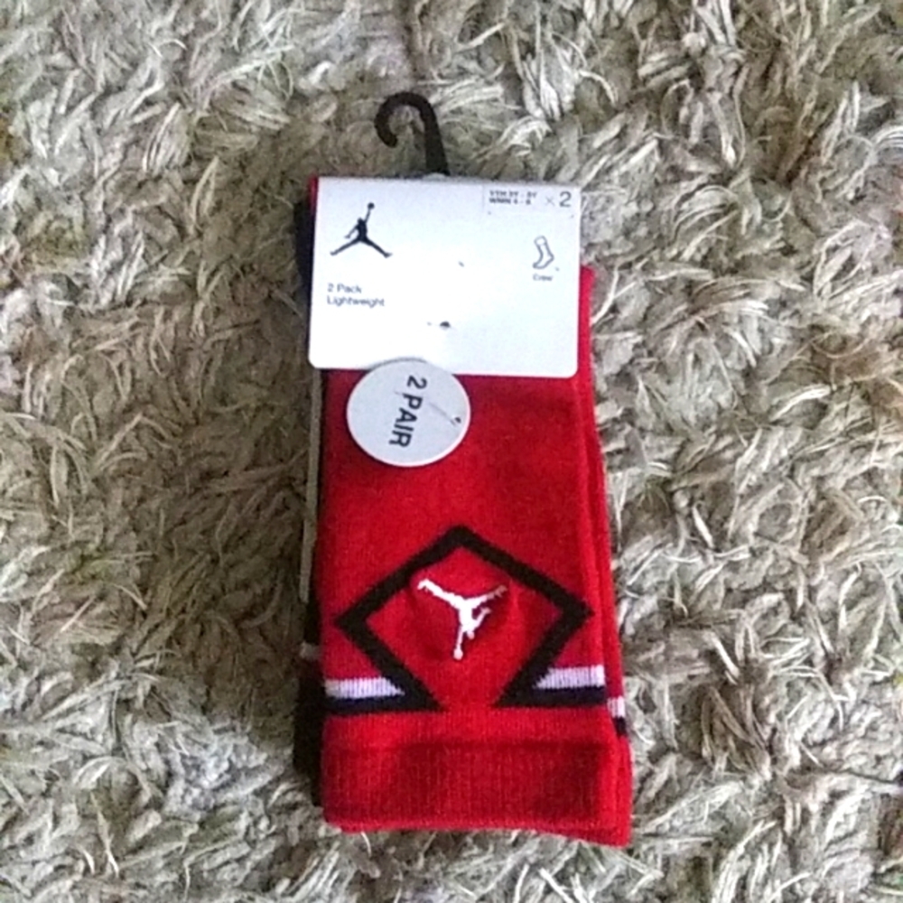 Air Jordan Nike 2 pack Youth Crew socks
